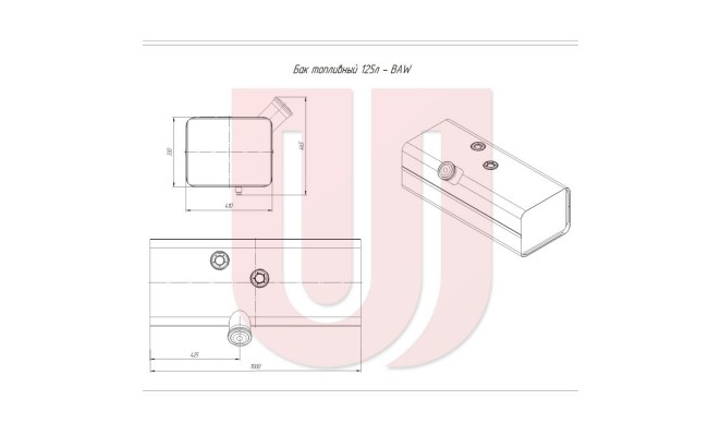 Бак 125л 60.014.100-10 BAW (п/о или резьб. крышка) - купить в Нижнем Новгороде